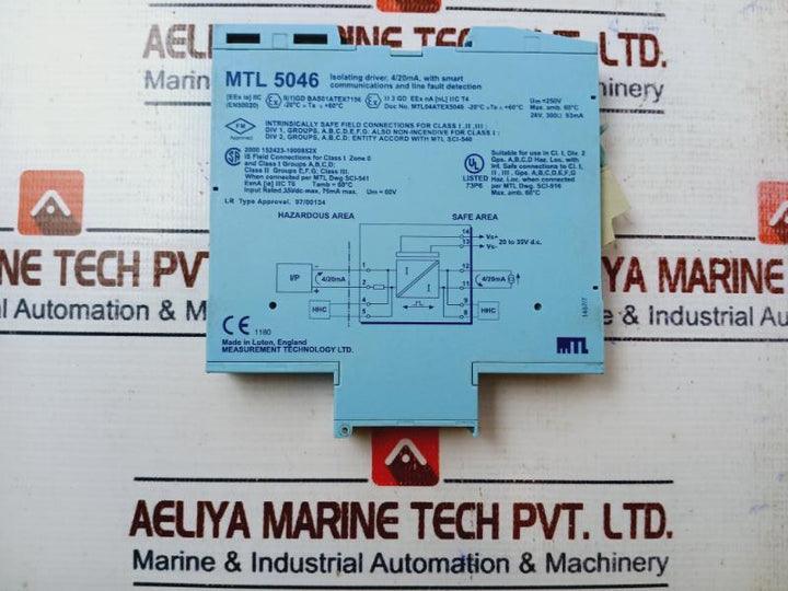 Measurement Technology Mtl 5046 Isolating Driver -20°c To +60°c