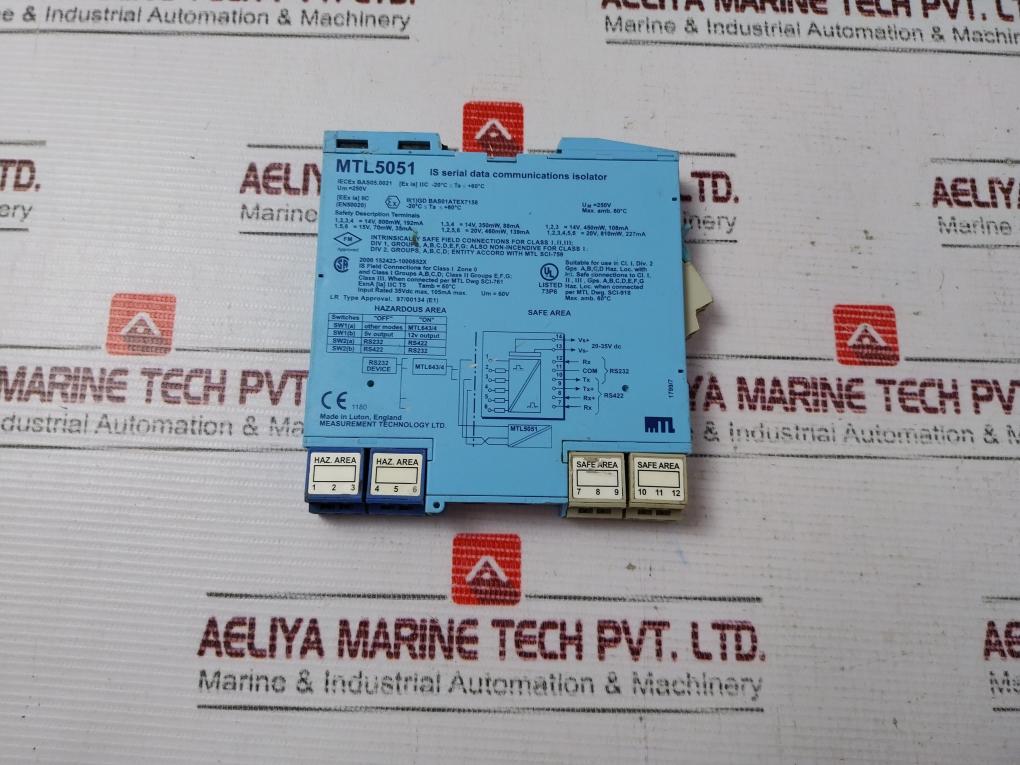 Measurement Technology Mtl5051 Is Serial Data Communication Isolator