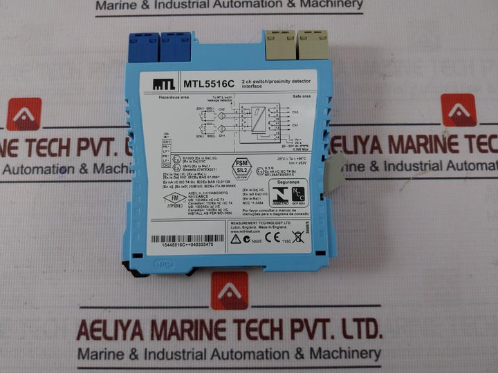 Measurement Technology Mtl5516C Proximity 2 Ch Detector Interface 20-35Vdc