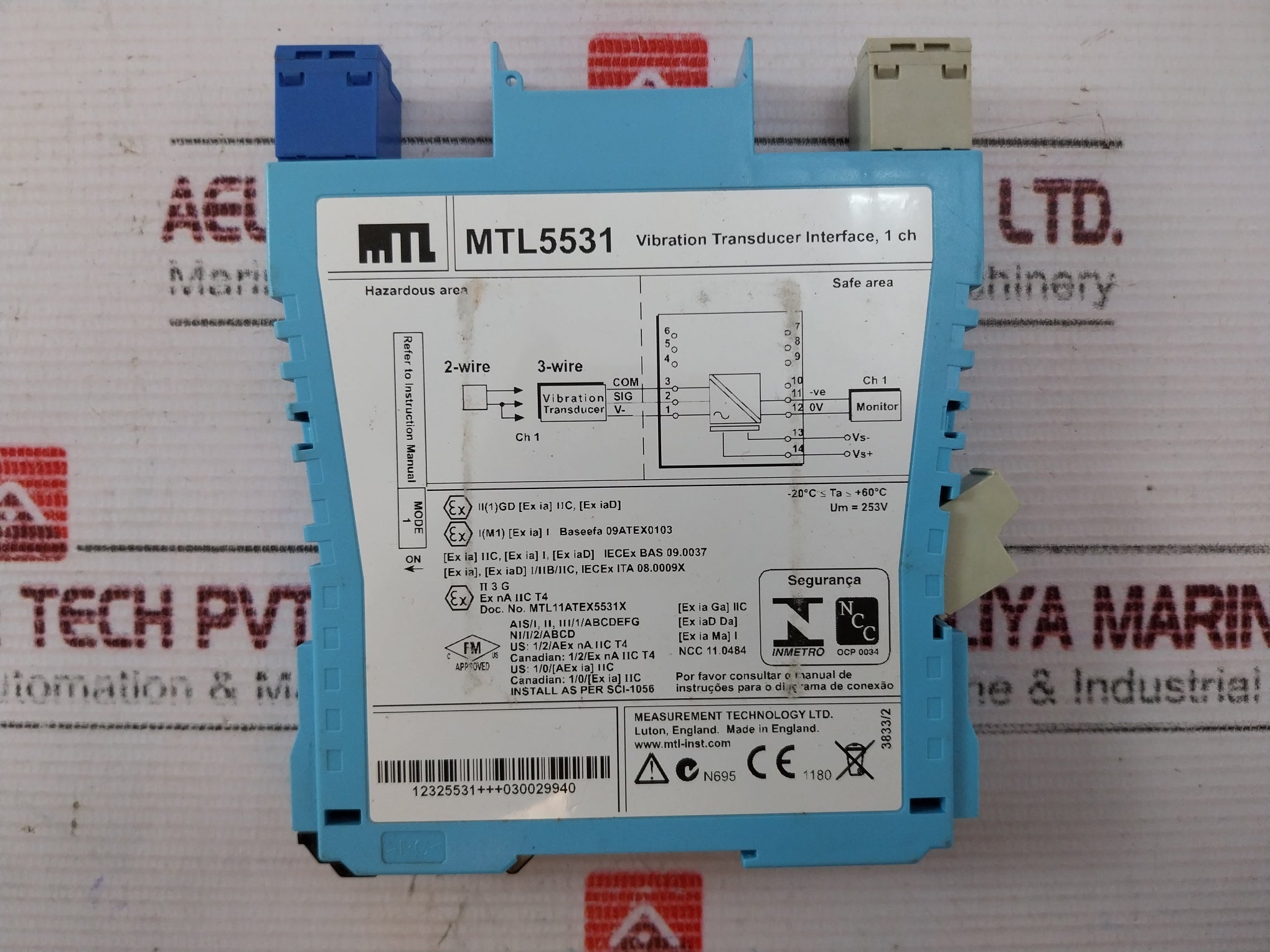 Measurement Technology Mtl5531 Vibration Transducer Interface