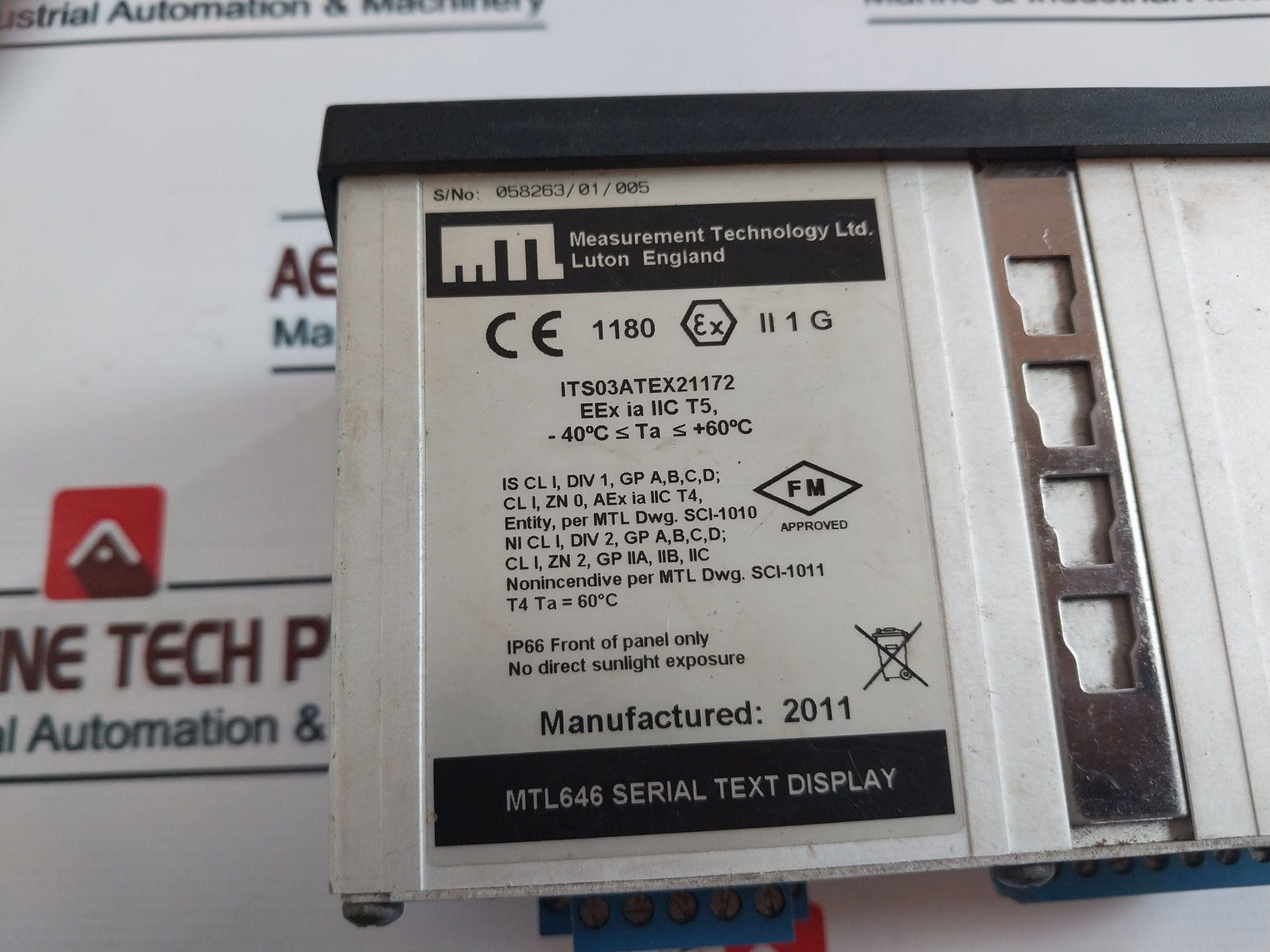 Measurement Technology Mtl646 Serial Text Display Sarus Ex 6002