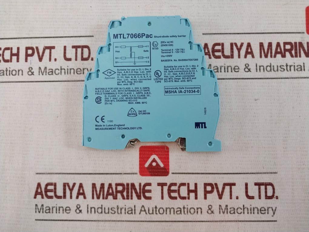 Measurement Technology Mtl7066Pac Shunt-diode Safety Barrier 250V Bas99Atex7285