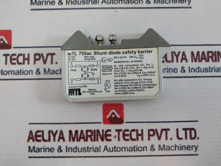 Measurement Technology MTL 755AC Shunt-Diode Safety Barrier Mtl 755Ac