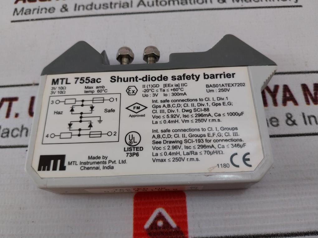 Measurement Technology Mtl 755Ac Shunt-diode Safety Barrier 250V
