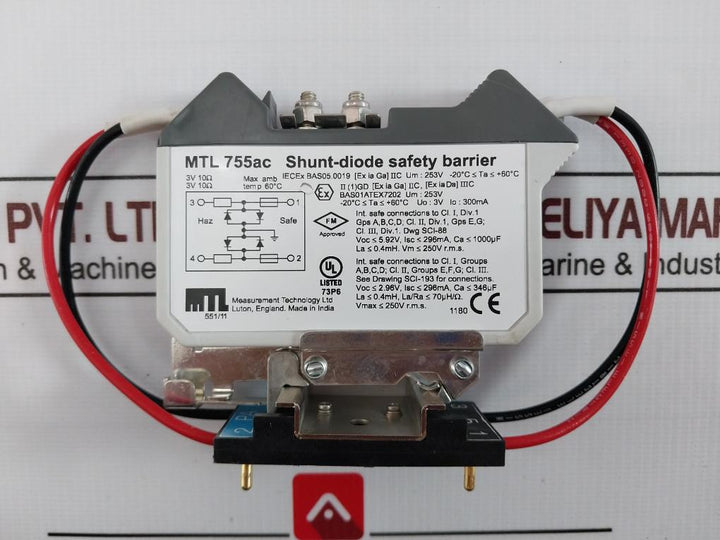 Measurement Technology Mtl 755Ac Shunt-diode Safety Barrier 250V Ac/Dc