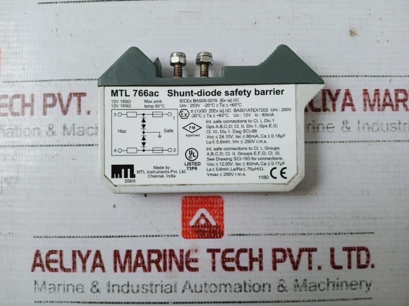 Measurement Technology Mtl 766ac Shunt-diode Safety Barrier 12v 150ω