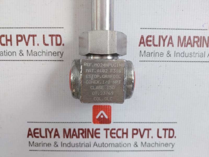 M024Hpug1N1 Estop.Grafoil Needle Valve Conex.1/2 Npt Mecesa