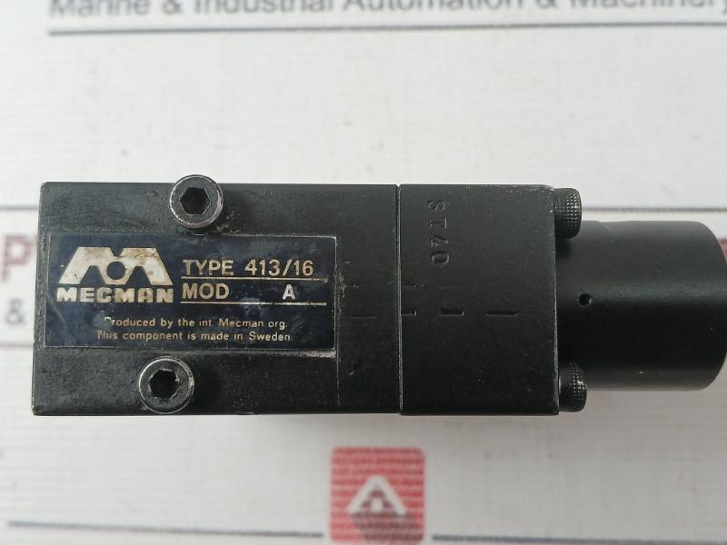 Mecman 413/16 Pneumatic Valve St40 Mod.A 5987 10902/6987 10902