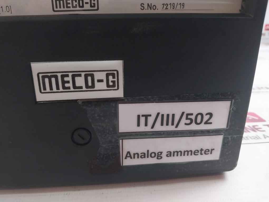 Meco-g It/Iii/502 Analog Ammeter 0.5-5/10A