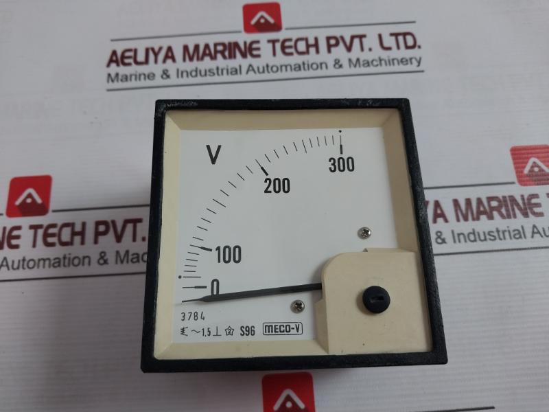 Meco-v S96 Ac Moving Iron Din Panel Ammeter & Voltmeter 0-300V