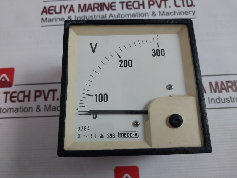 Meco-v S96 Ac Moving Iron Din Panel Ammeter & Voltmeter 0-300V