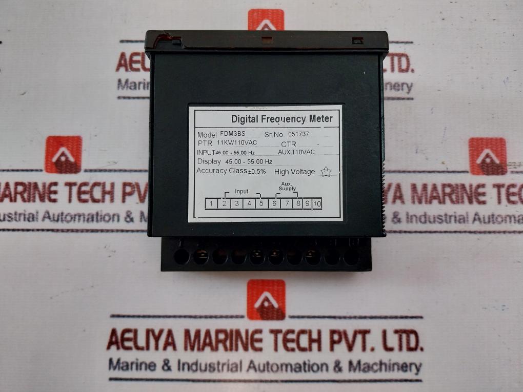 Meco Fdm3bs Digital Frequency Meter (4 Digit), 45-55hz 110vac Ptr 11kv