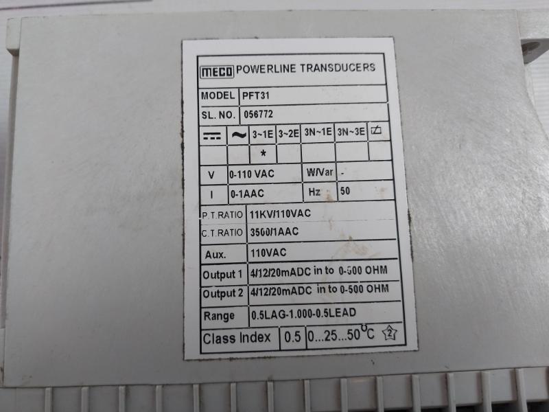 Meco Pft31 Element Power Factor Transducer 110Vac 11Kv/110Vac