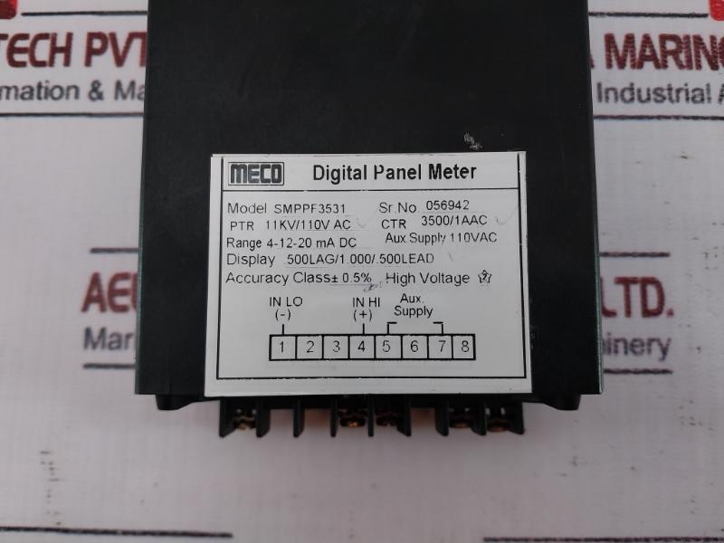 Meco Smppf3531 Digital Panel Meter 11Kv/110Vac 110Vac