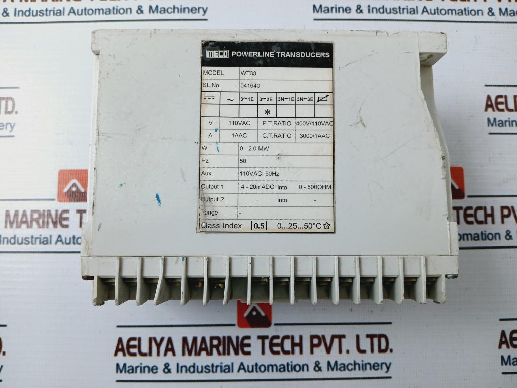 Meco Wt33 3 ϕ 3 Wire Active Power Transducer