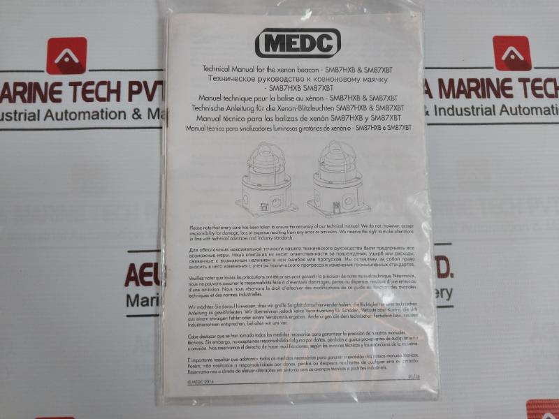 Medc Sm87Hxb High Intensity Led Beacon 24V Dc 0.393A Baseefa03Atex0222