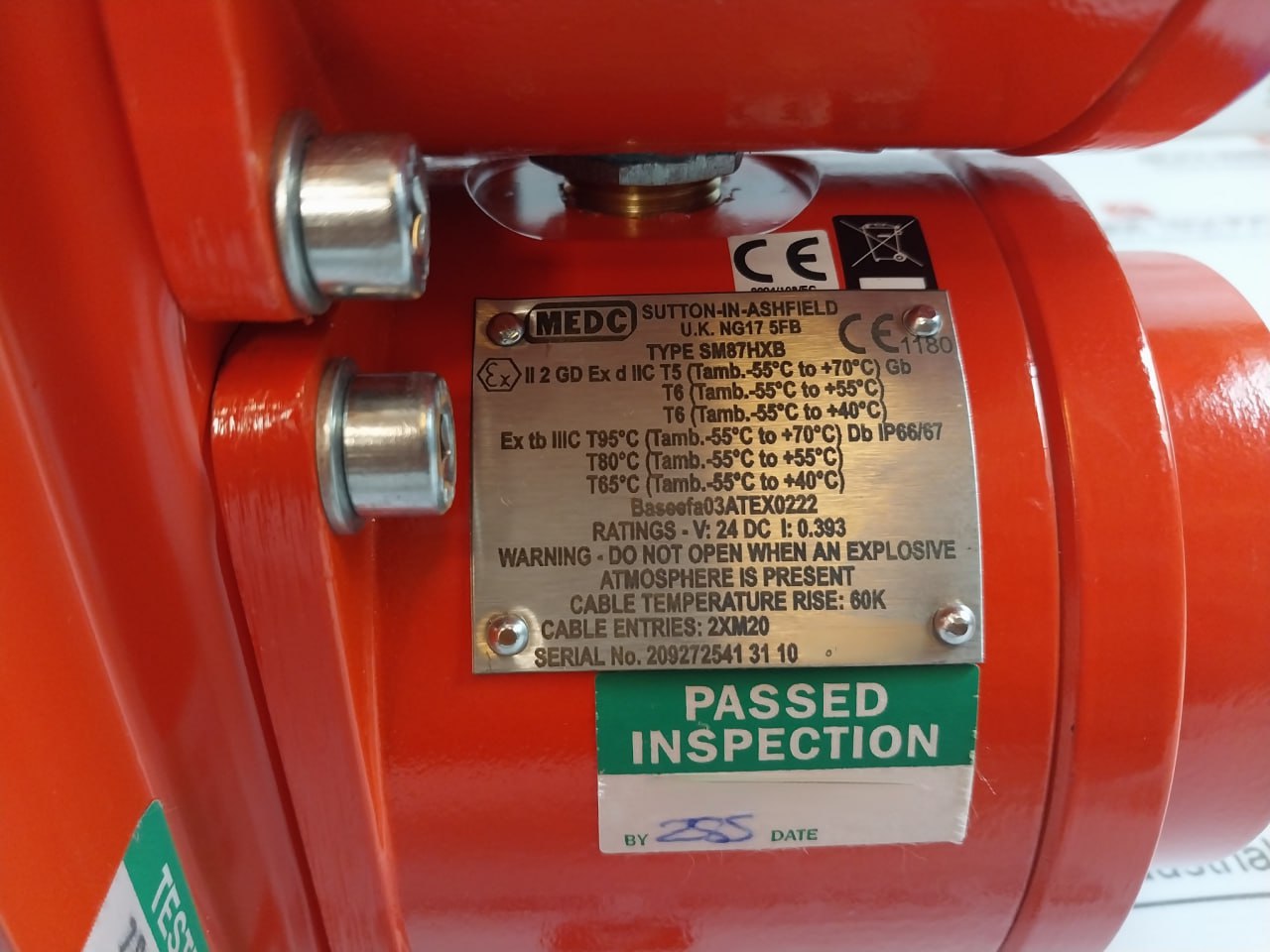 Medc Sm87Hxb High Intensity Led Beacon 24V Dc 0.393A Baseefa03Atex0222