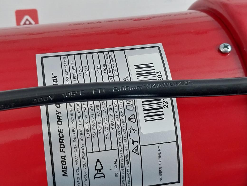 Mega Force Rf57333 Portable Electrode Drying Oven 10K 110V 50/60Hz 190W 109.16Wh