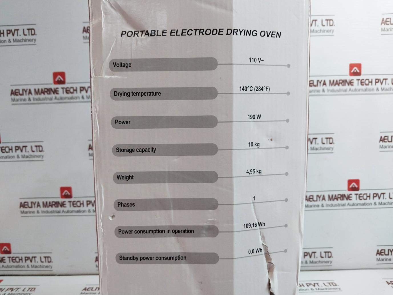 Mega Force Rf57333 Portable Electrode Drying Oven 10K 110V 50/60Hz 190W 109.16Wh