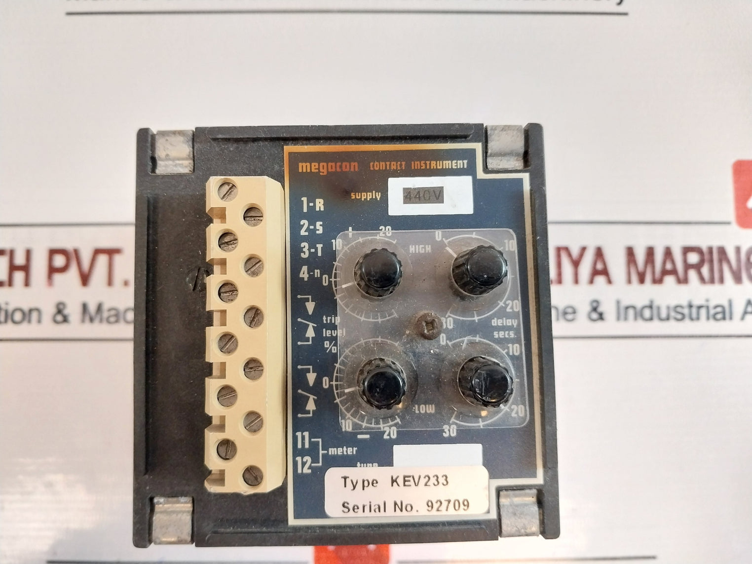 Megacon Kec115A 3 Phase Voltage Guard Meter Kev233