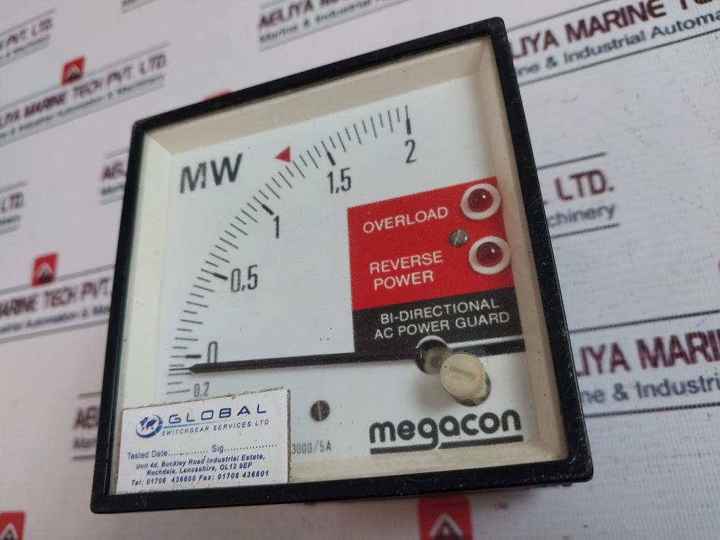 Megacon Kpw171B, 0.2-0-2 Mw Meter 400V