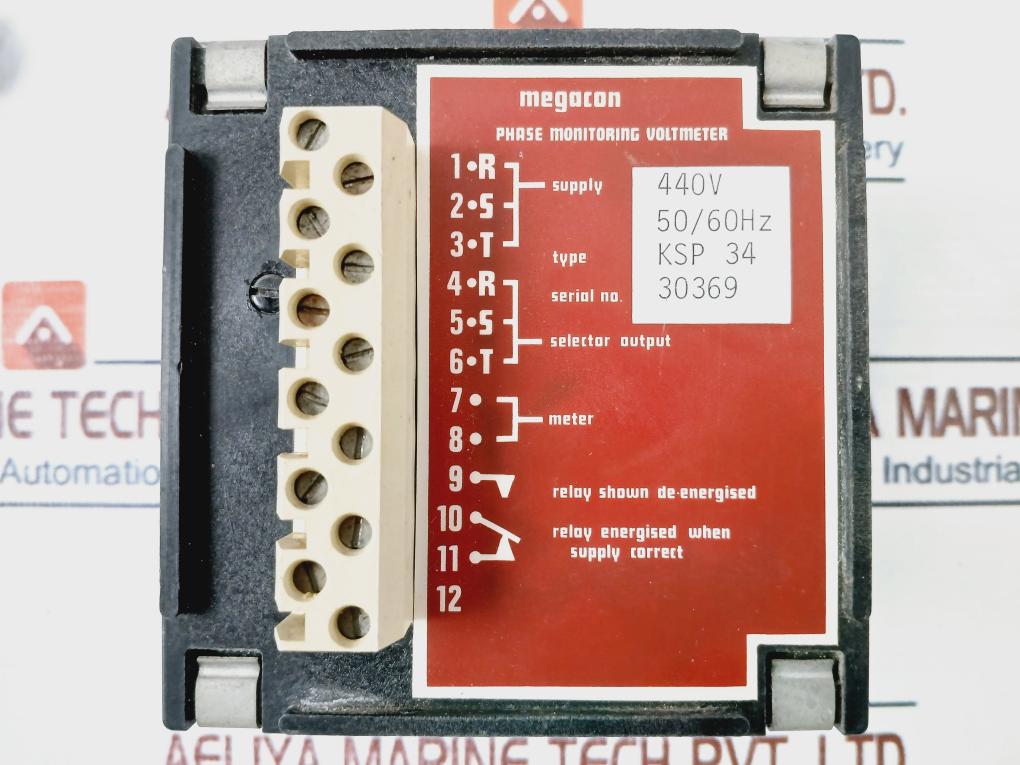 Megacon Ksp 34 Phase Monitoring Voltmeter 440V 50/60Hz