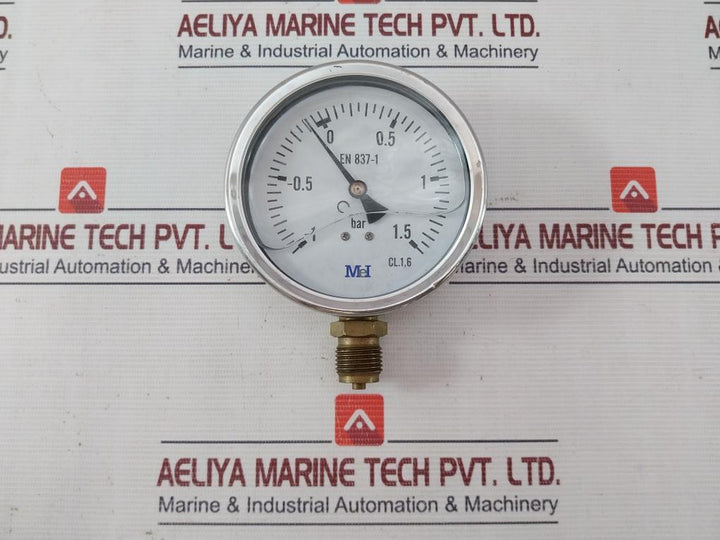 Mei En 837-1 Manometer Pressure Gauge -1 To 1.5 Bar 1907050089