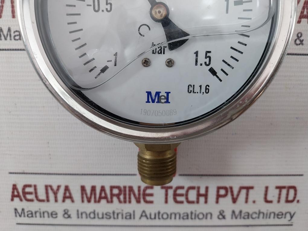 Mei En 837-1 Manometer Pressure Gauge -1 To 1.5 Bar 1907050089