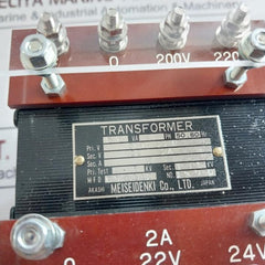 Meisei Denki Transformer 200-220V/22-24V 50Va 1 Ph 50.60Hz 1.5 Kv