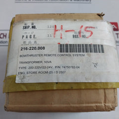Meisei Denki Transformer 200-220V/22-24V 50Va 1 Ph 50.60Hz 1.5 Kv