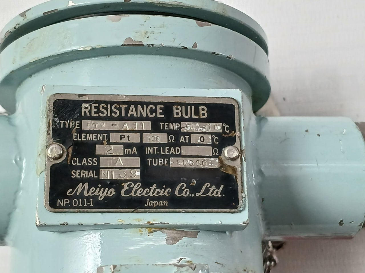 Meiyo Electric Ptr-a11 Resistance Bulb Temperature Sensor 2 Ma -50-100C