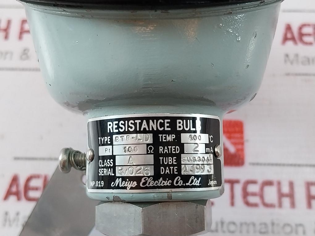 Meiyo Electric Ptr-ld Resistance Bulb Class A Ip67 Sus304l 290 Mm 2ma