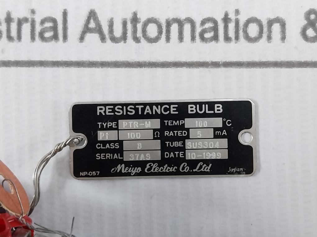 Meiyo Electric Ptr-m Resistance Bulb Pt 100 Ohm Sus304