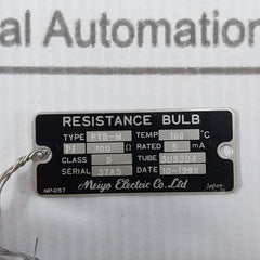 Meiyo Electric Ptr-m Resistance Bulb Pt 100 Ohm Sus304
