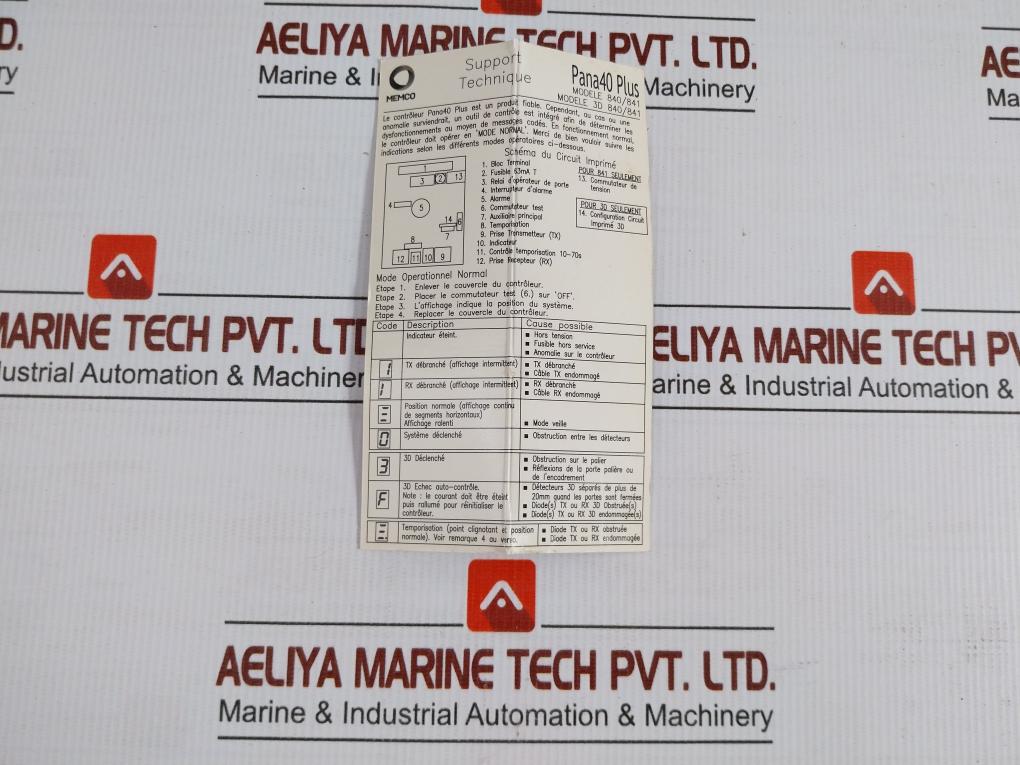 Memco Plus Light Curtain Controller 230Vac 4 Meter Pana40