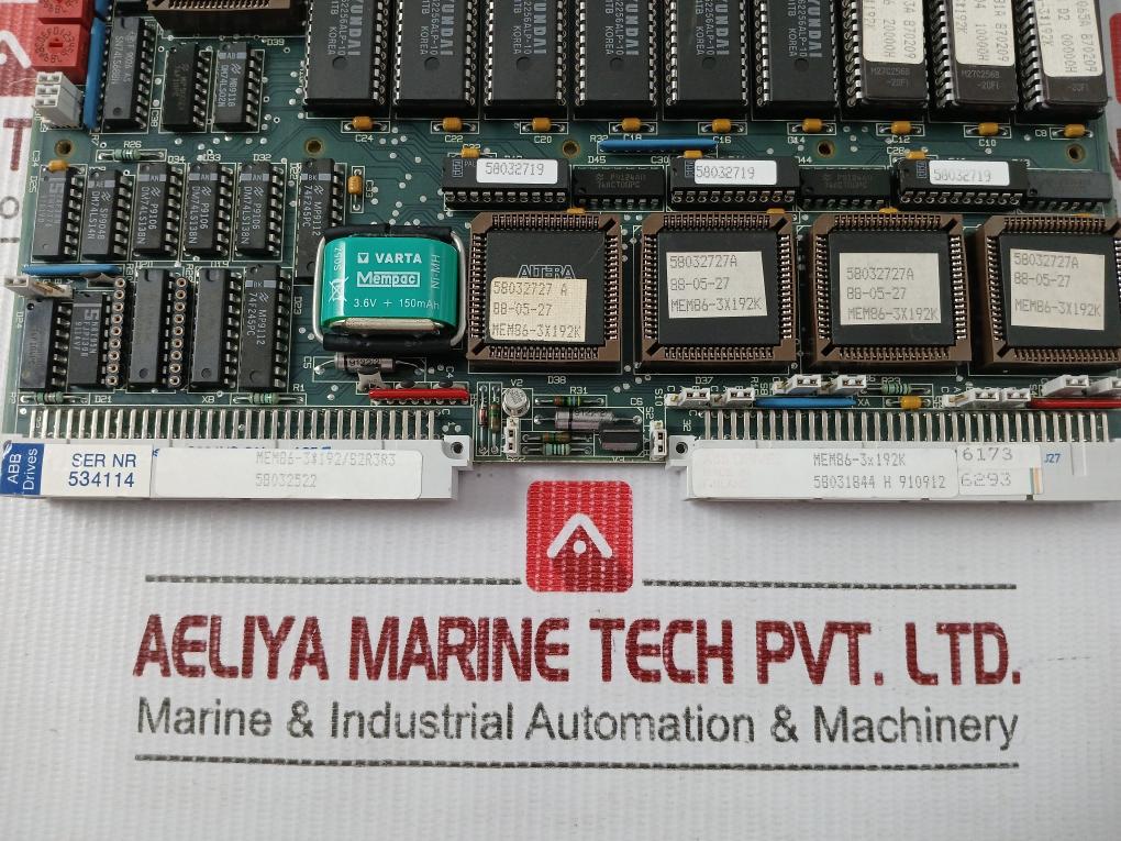 Memory Board Module Mem86-3*192/S2R3R3 Abb 58032727A