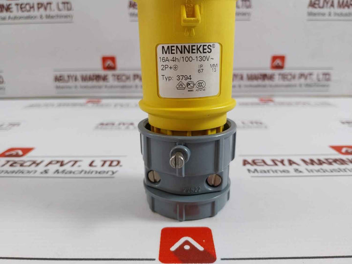 Mennekes 3794 Power Plug Power Connector 16A 4H 100-130V 50-60 Hz