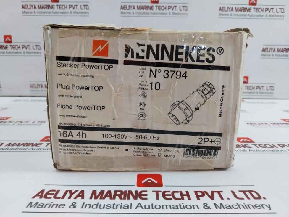 Mennekes 3794 Power Plug Power Connector 16A 4H 100-130V 50-60 Hz