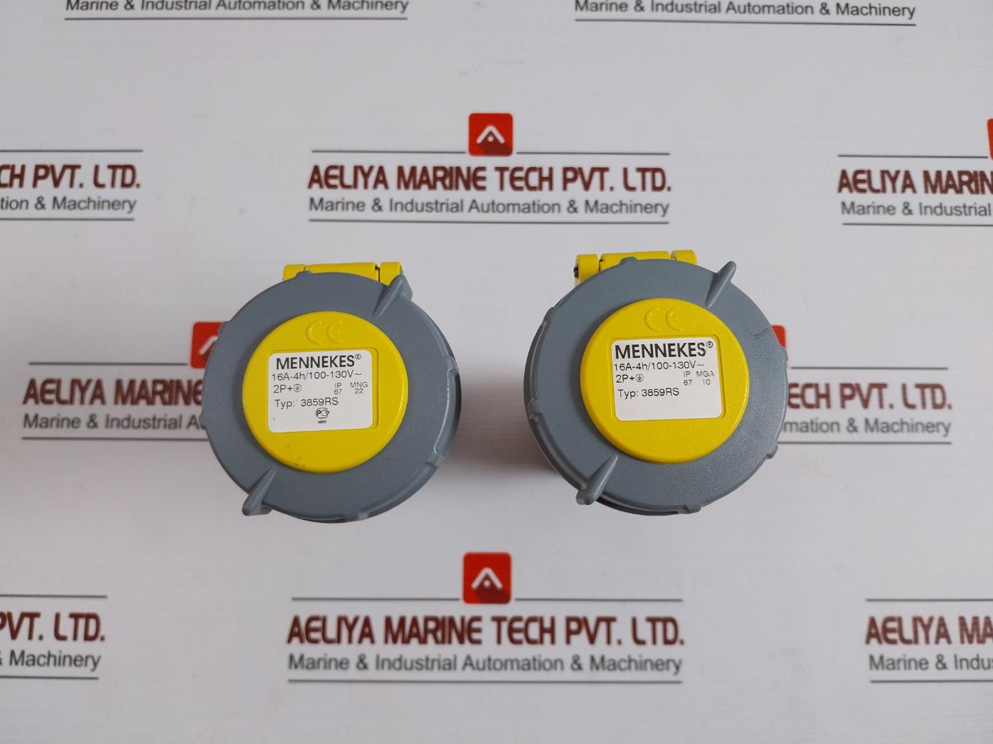 Mennekes 3859Rs Yellow Cable Mount Industrial Power Socket Ip 67