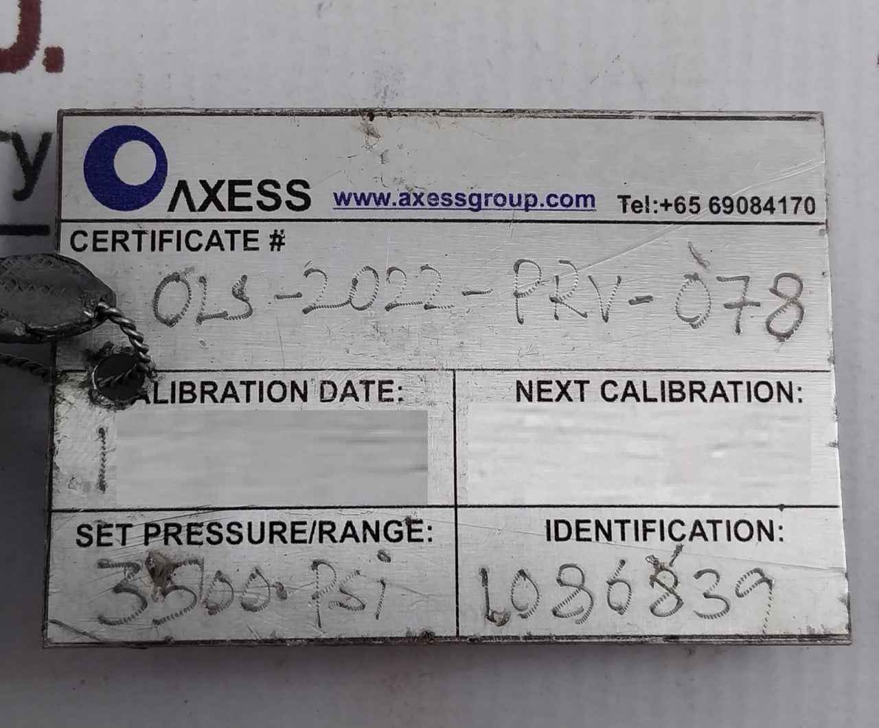 Mercer 91-m2D63P1641 Pressure Relief Valve 3500 Psi