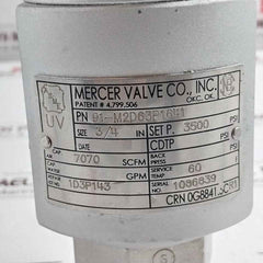 Mercer 91-m2D63P1641 Pressure Relief Valve 3500 Psi