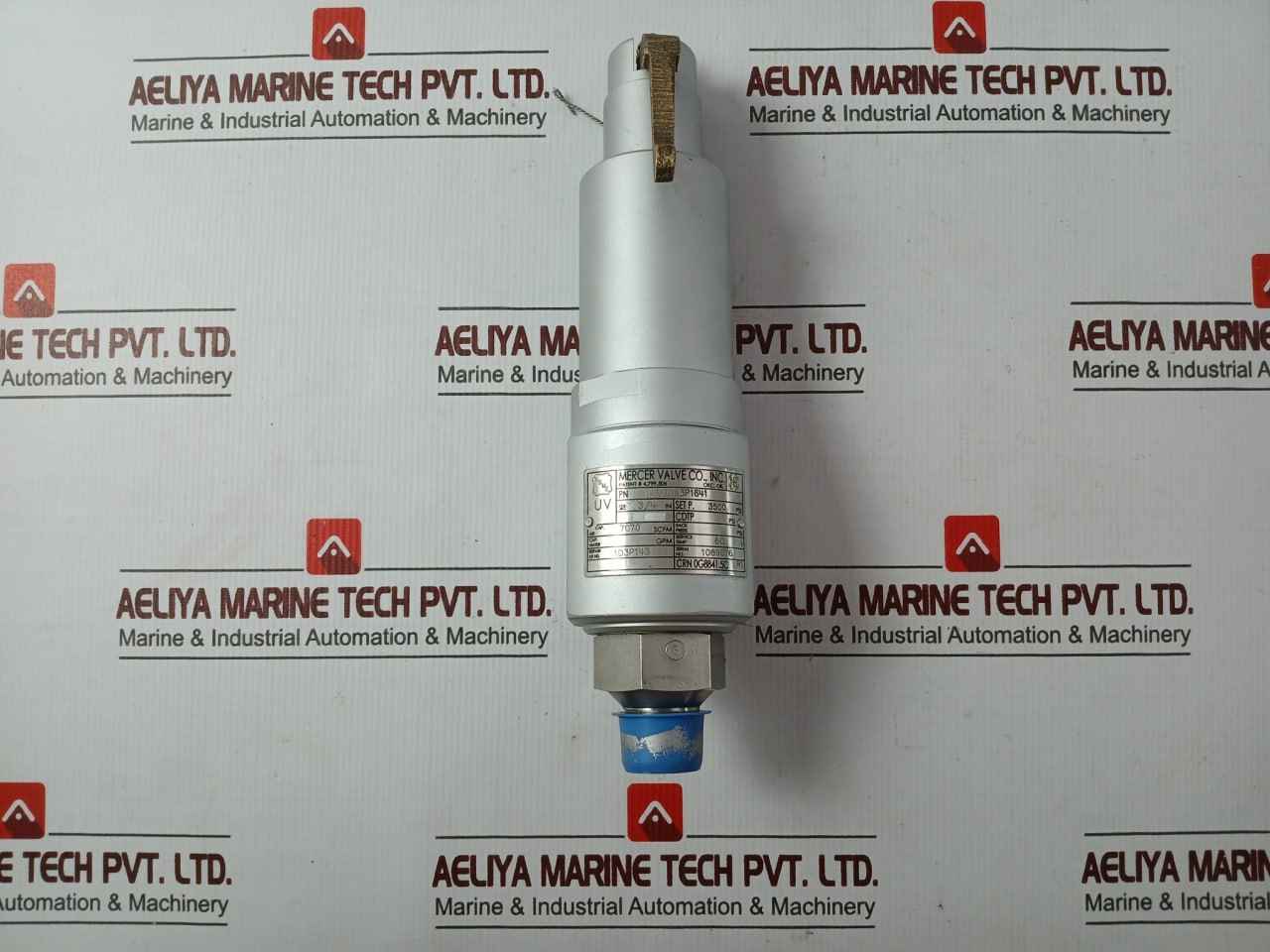 Mercer 91-m2D63P1641 Pressure Relief Valve 7070 Scfm,3500 Psi