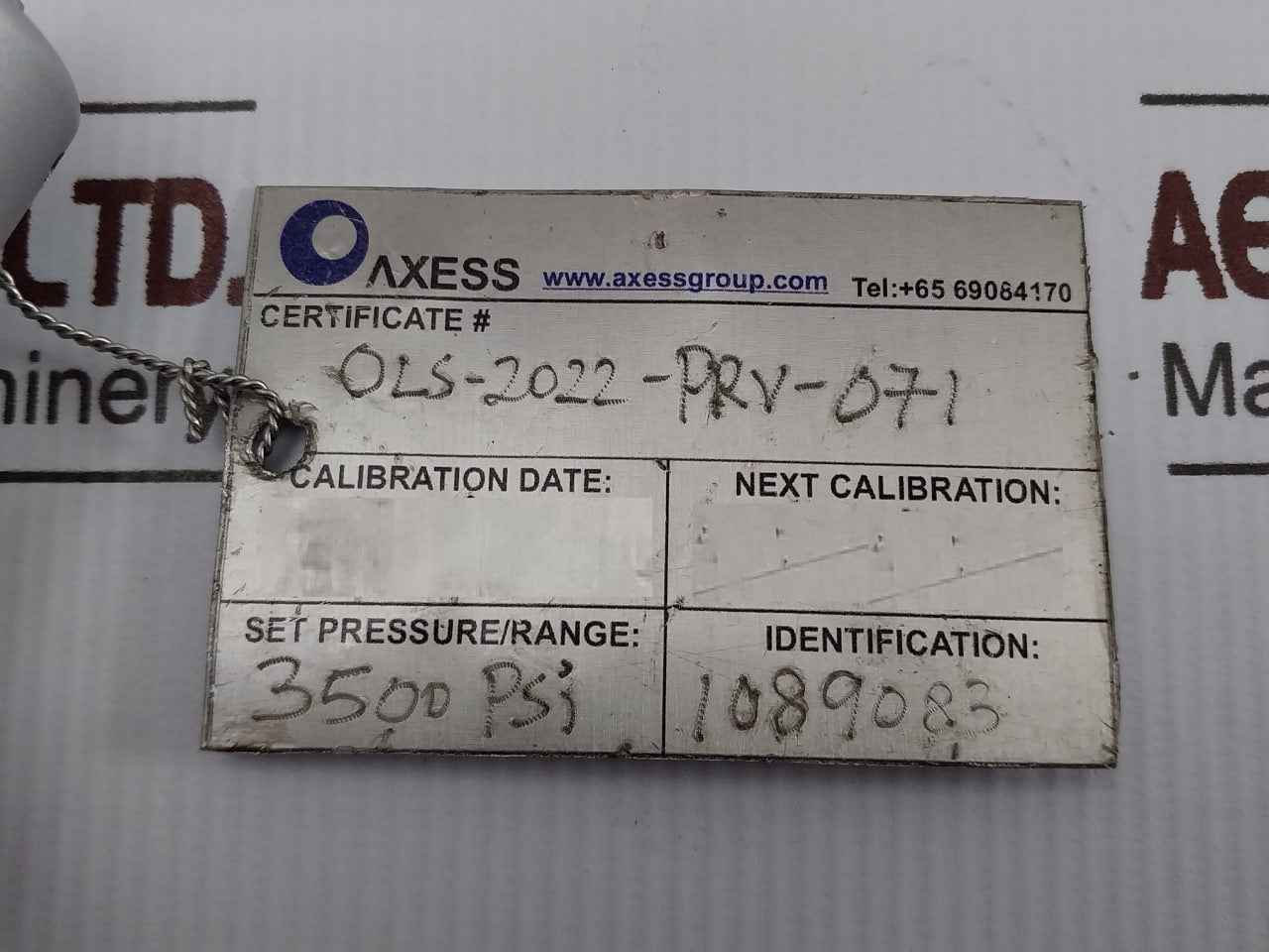 Mercer Valve 91-m2D63P1641 3/4-inch Safety Relief Valve 3500Psi Crn 0G8841.5C R1