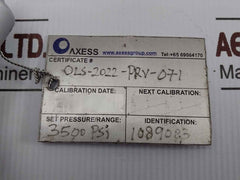 Mercer Valve 91-m2D63P1641 3/4-inch Safety Relief Valve 3500Psi Crn 0G8841.5C R1
