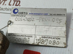 Mercer Valve 91-m2D63P1641 3/4" Safety Relief Valve 3500 Psi