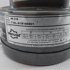Mercoid Level Switch 120V 46-2-6