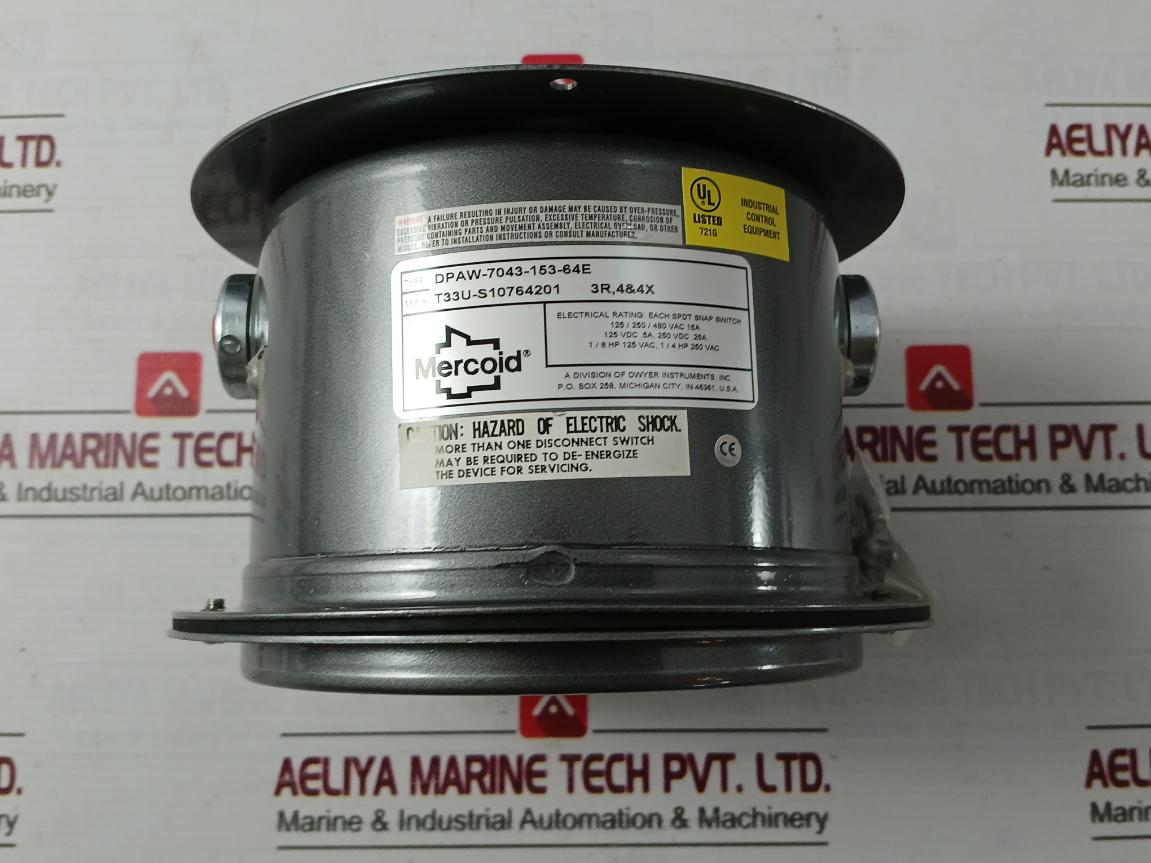 Mercoid Dpaw-7043-153-64E Differential Pressure Switch 1580582-032