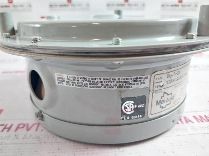 Mercoid Pq-3-x6 Electrical Rating Each Mercury Switch 120V 3A