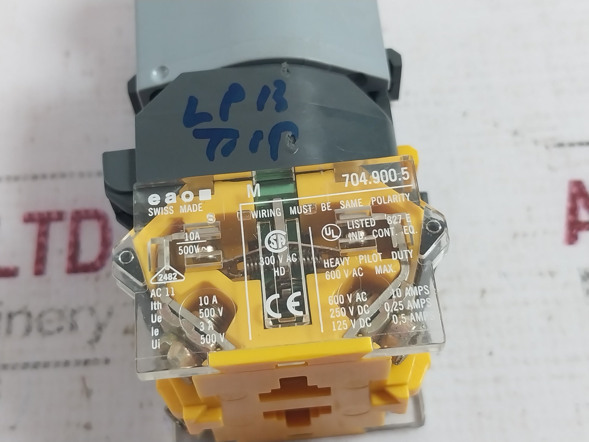 Mercoid Pq-3-x6 Vacuum Switch 120Vac 0.3A