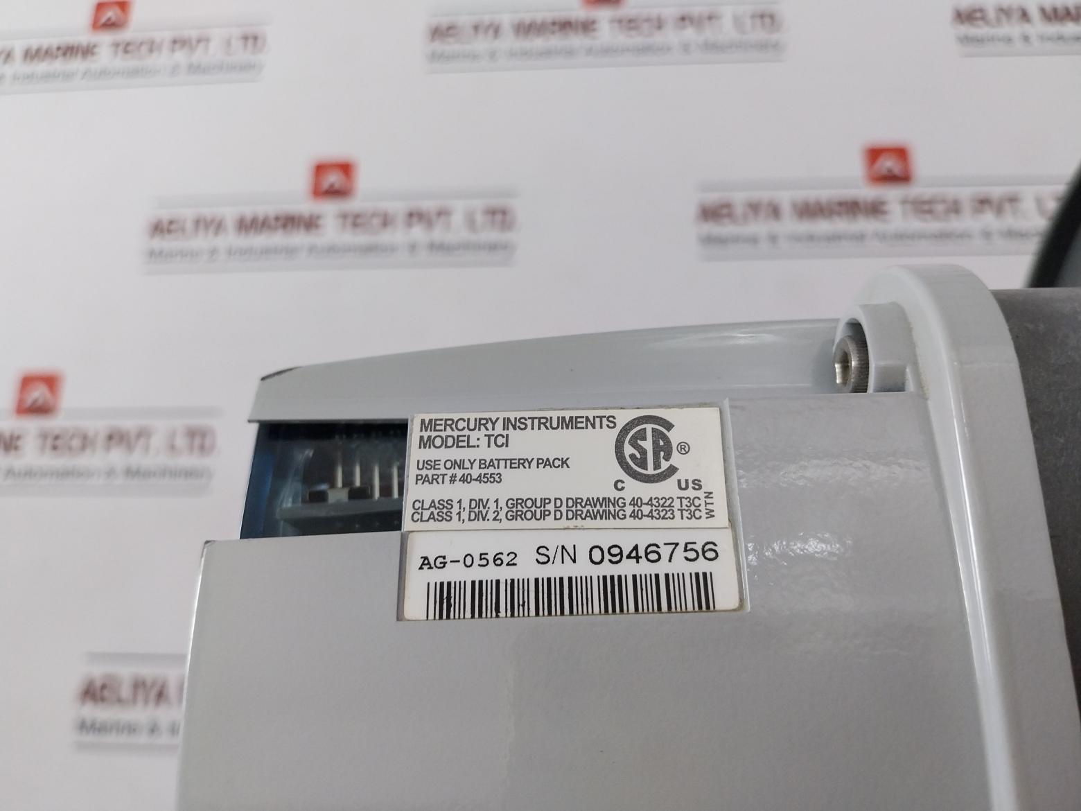 Mercury Instruments Tci Natural Gas Rotary Meter 40-4553 3-24Vdc 10Ma Max